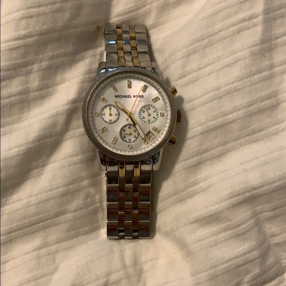 Michael Kors silver and gold watch